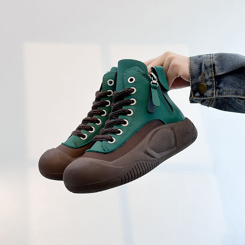 Fiorelle Damen-High-Top-Sneaker Herbst/Winter 2025, trendige & vielseitige lässige Plateauschuhe, bequeme, stylische und modische Streetwear, atmungsaktiv und langlebig