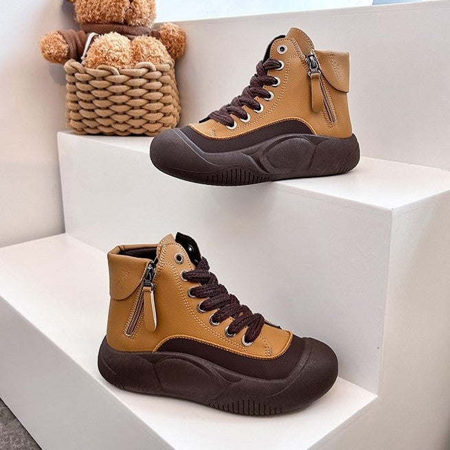 Fiorelle Damen-High-Top-Sneaker Herbst/Winter 2025, trendige & vielseitige lässige Plateauschuhe, bequeme, stylische und modische Streetwear, atmungsaktiv und langlebig