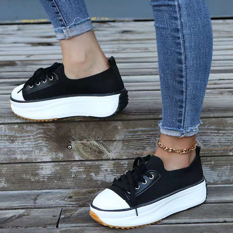 Chaussures de sport décontractées à plateforme en maille respirante pour femmes grandes tailles Fiorelle