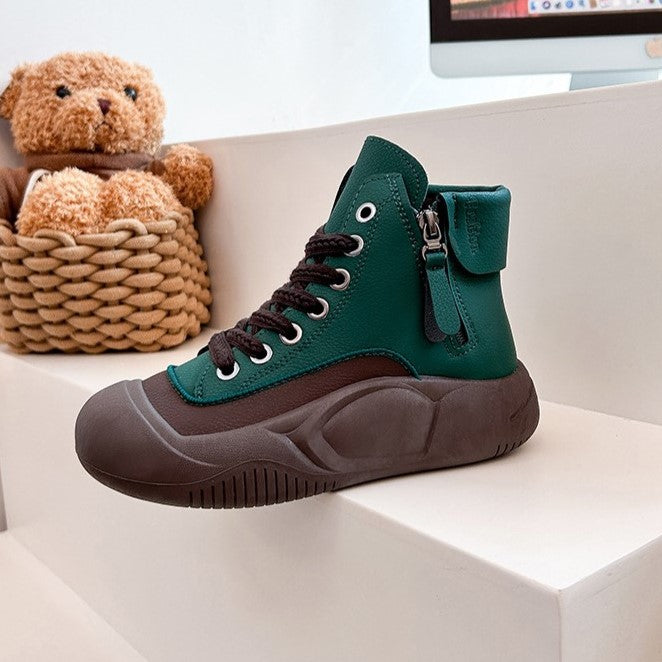 Fiorelle Damen-High-Top-Sneaker Herbst/Winter 2025, trendige & vielseitige lässige Plateauschuhe, bequeme, stylische und modische Streetwear, atmungsaktiv und langlebig