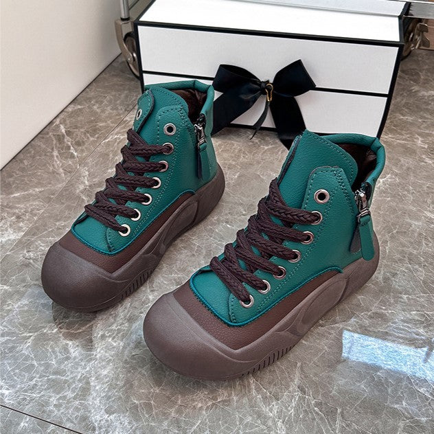 Fiorelle Damen-High-Top-Sneaker Herbst/Winter 2025, trendige & vielseitige lässige Plateauschuhe, bequeme, stylische und modische Streetwear, atmungsaktiv und langlebig