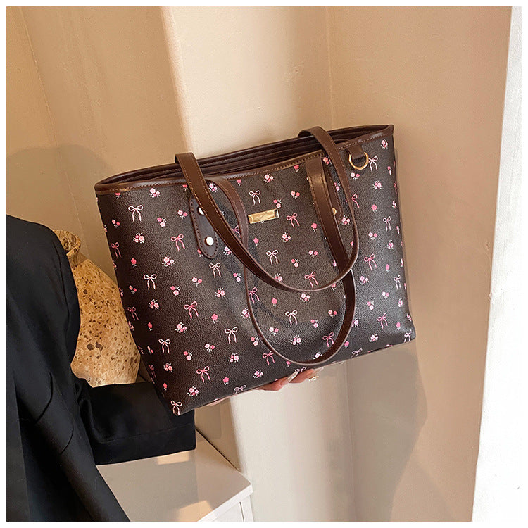 Fiorelle Damen-Einkaufstasche mit Blumenmuster & großem Fassungsvermögen | Modische & vielseitige Schultertasche für den Alltag