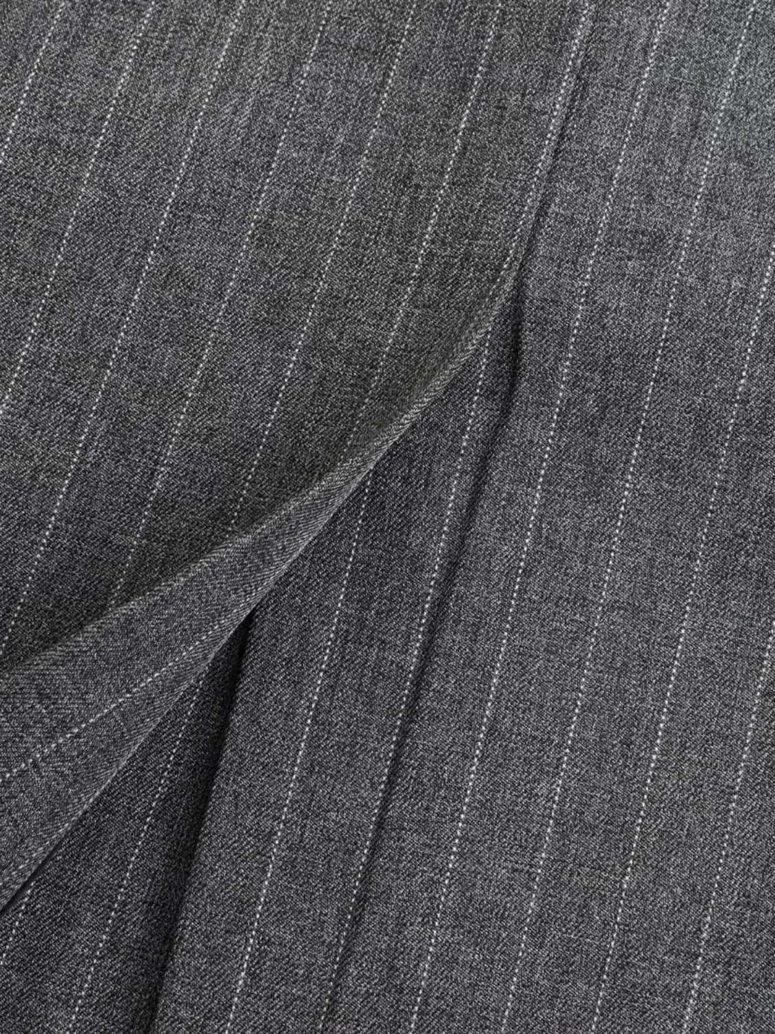 Women's Oversized Pinstripe Blazer with Buttons - Francine