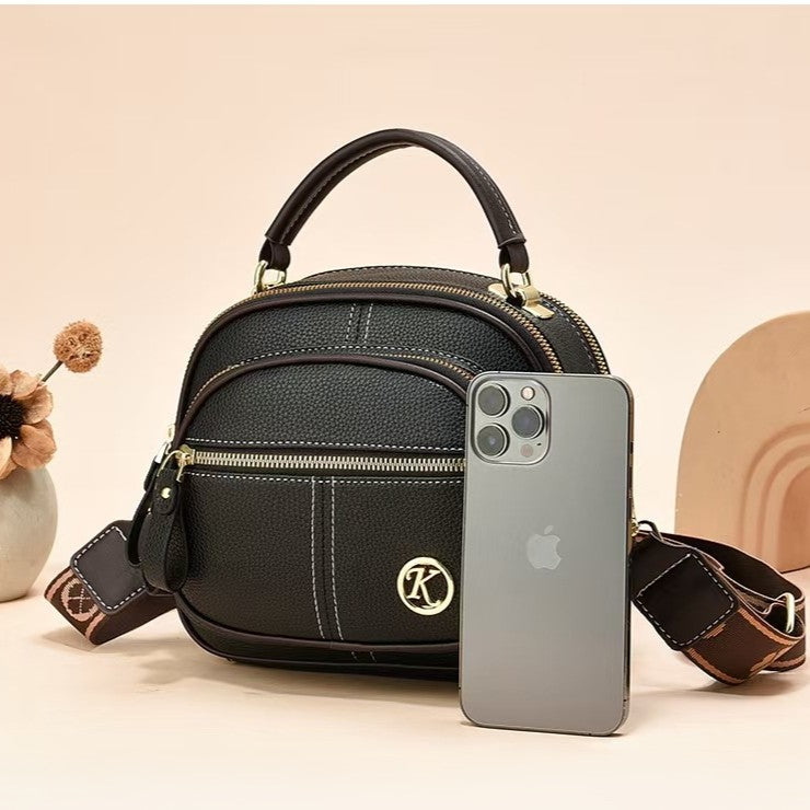 Fiorelle Kompakte Damen-Henkeltasche mit mehreren Reißverschlüssen — Hochwertige, umwandelbare Schulter- und Umhängetasche mit durchdachter Organisation & elegantem Alltagsstil