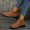 Fiorelle Damen Metro Chelsea Boots – Wildleder-Stiefeletten mit seitlichem Reißverschluss und Blockabsatz (US 5–10,5)