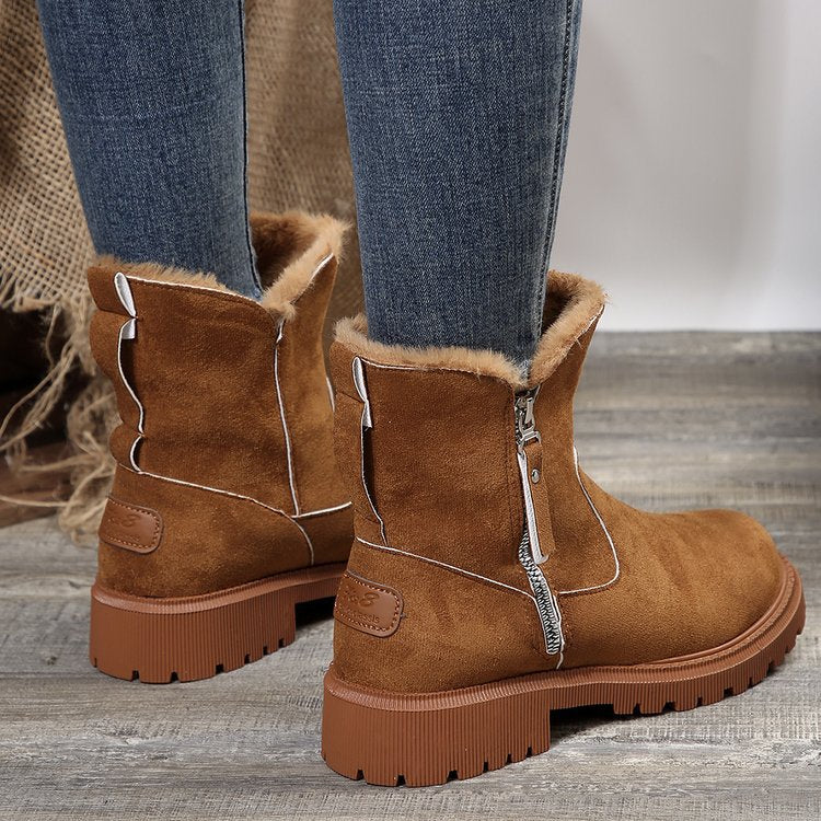 Fiorelle Damen Snowdrop Stiefel – Gefütterte Stiefeletten mit seitlichem Reißverschluss (US 4-10,5)
