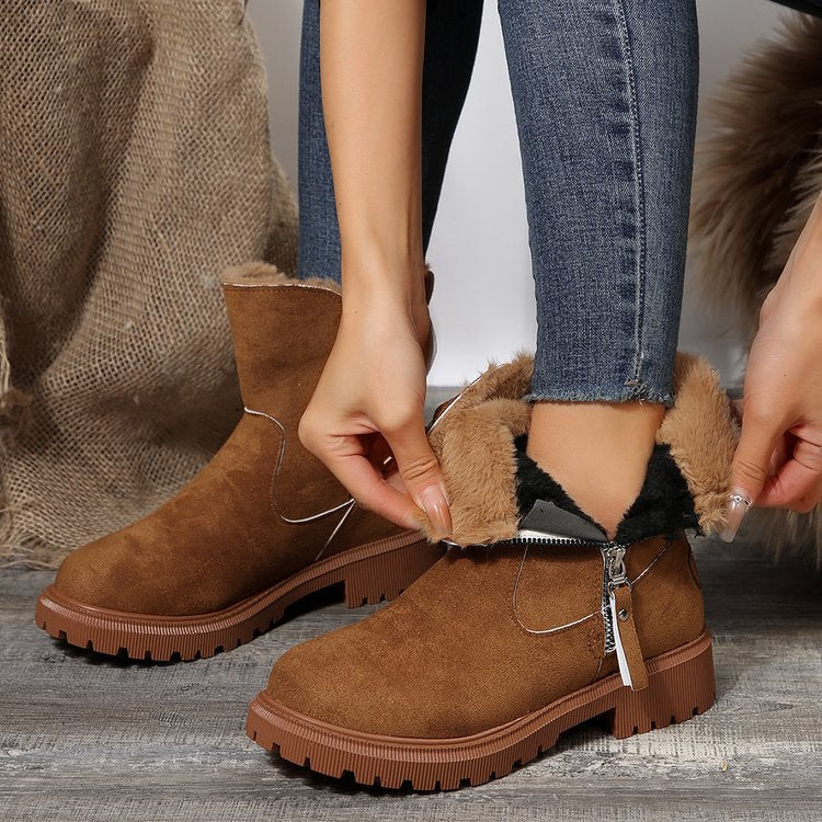 Fiorelle Damen Snowdrop Stiefel – Gefütterte Stiefeletten mit seitlichem Reißverschluss (US 4-10,5)