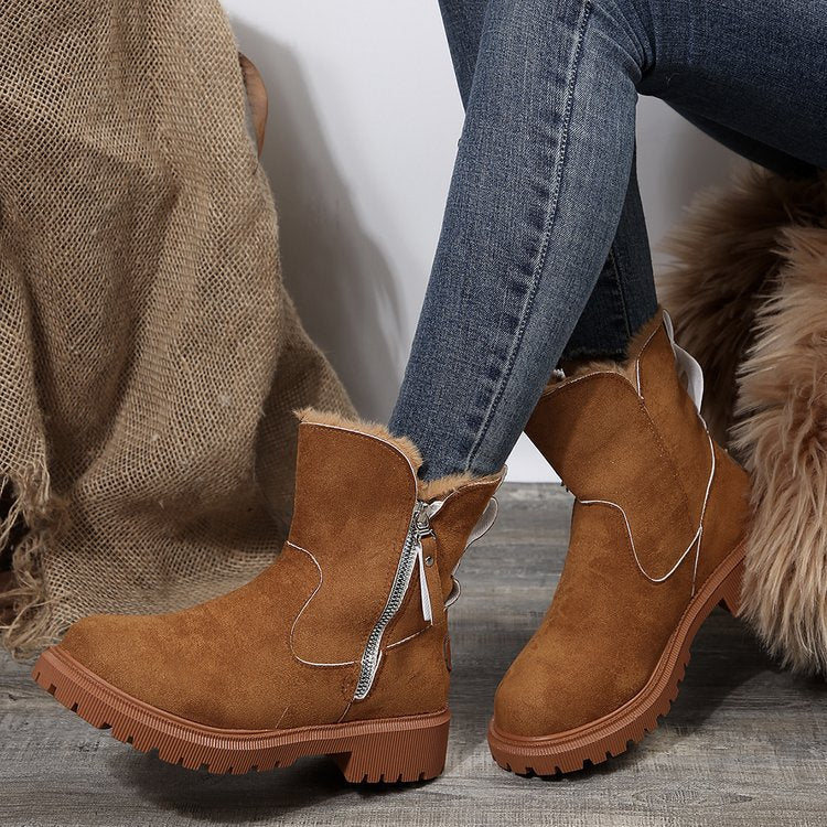 Fiorelle Damen Snowdrop Stiefel – Gefütterte Stiefeletten mit seitlichem Reißverschluss (US 4-10,5)