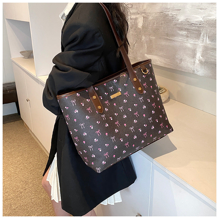 Fiorelle Damen-Einkaufstasche mit Blumenmuster & großem Fassungsvermögen | Modische & vielseitige Schultertasche für den Alltag