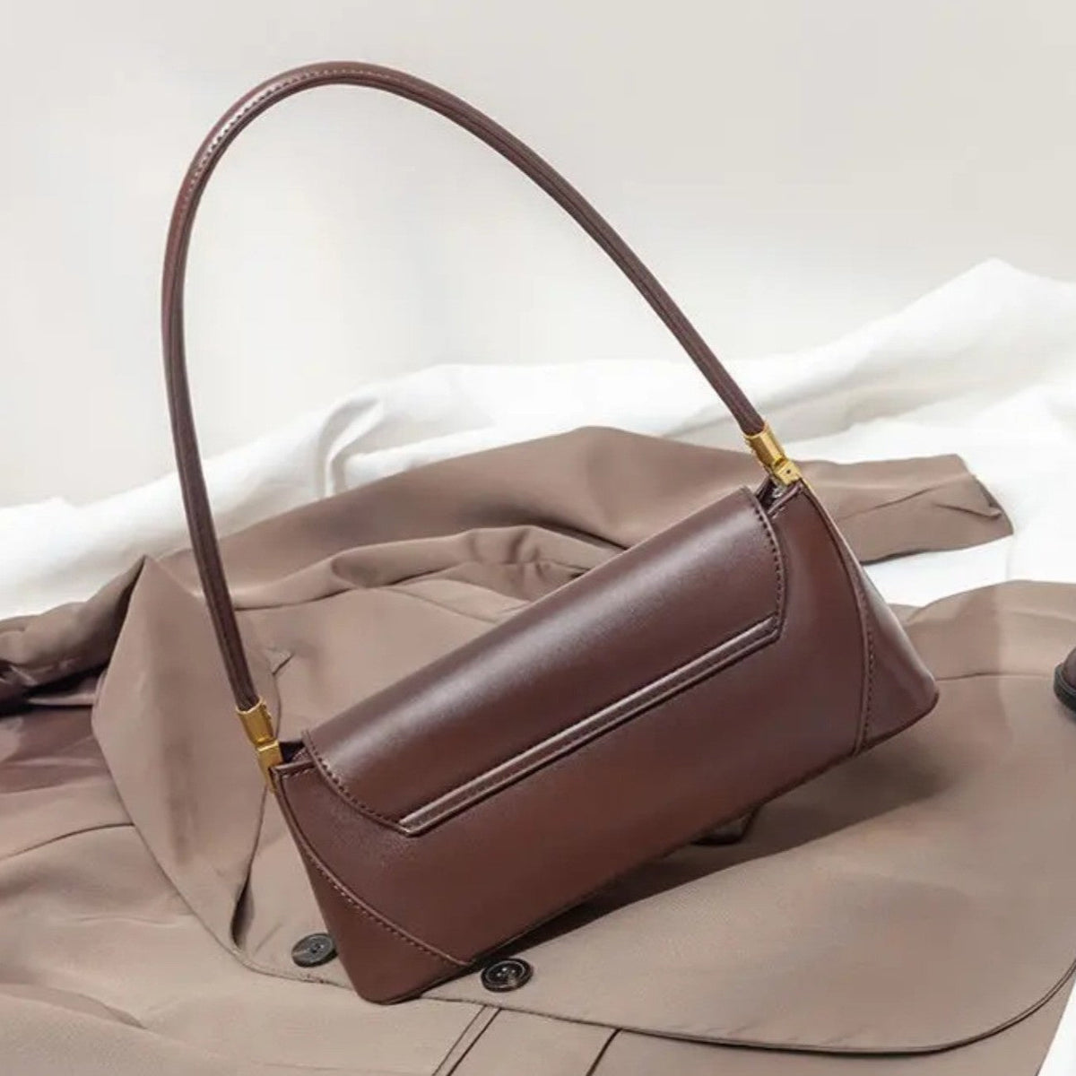 Fiorelle Pariser Baguette-Tasche für Damen – Vintage-Schultertasche mit verstellbarem Riemen & zeitlosem strukturiertem Leder