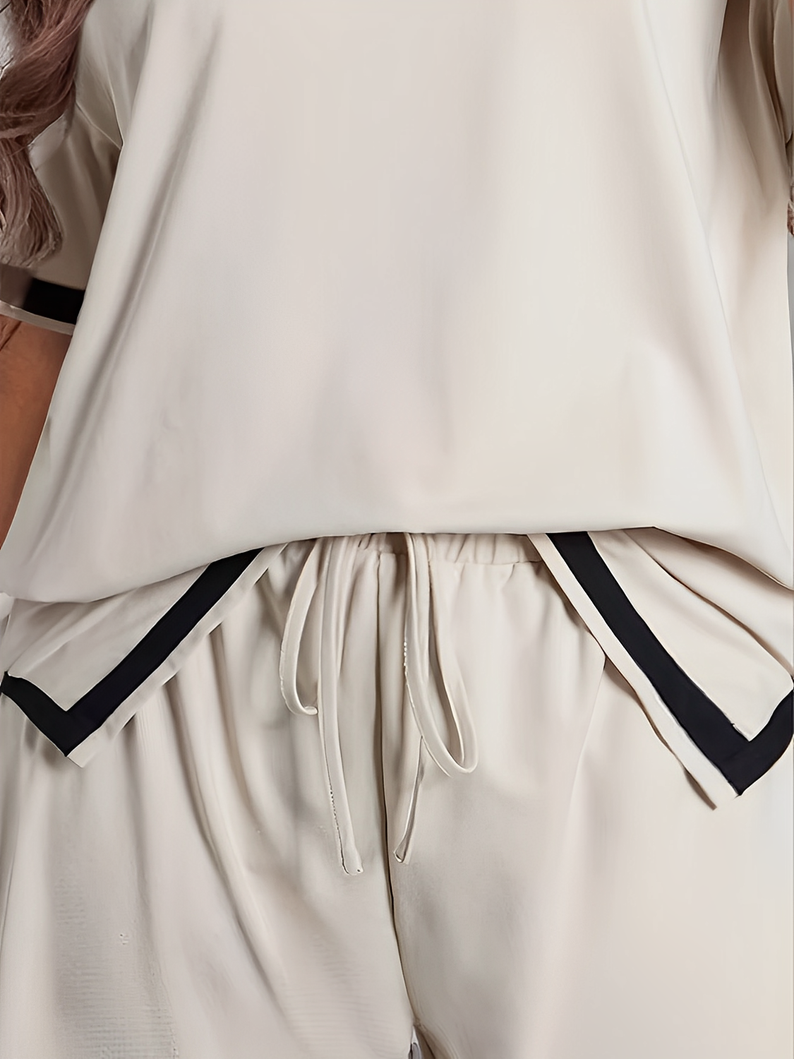 Viscose Set with High-Low Side-Slit Top and Shorts - Andreza