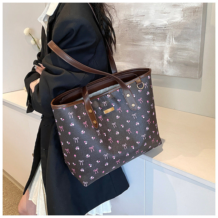 Fiorelle Damen-Einkaufstasche mit Blumenmuster & großem Fassungsvermögen | Modische & vielseitige Schultertasche für den Alltag