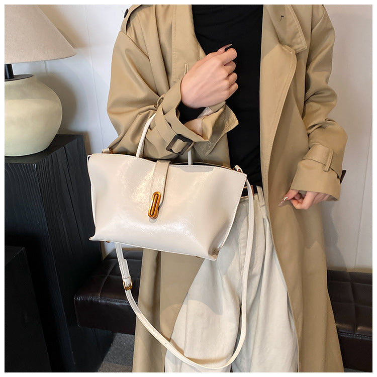 Fiorelle Damen-Pendlertasche, poliert – Wandelbare Arbeitstasche aus strukturiertem Leder | Geräumige Umhänge- und Tragetasche für Berufstätige