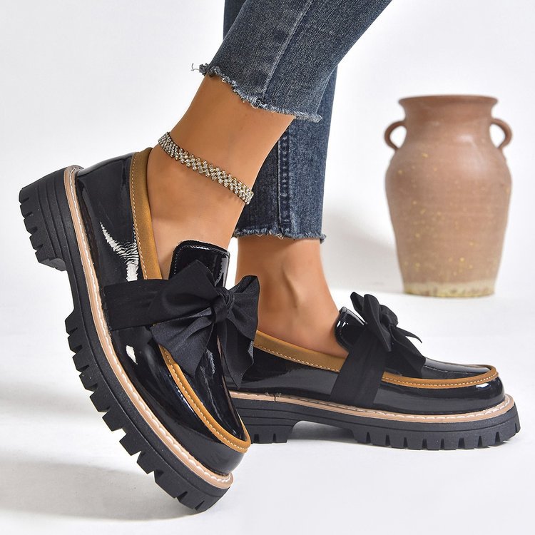 Mocassins à enfiler pour femme Fiorelle – Chaussures plates à surpiqûres contrastées (US 5–10,5)