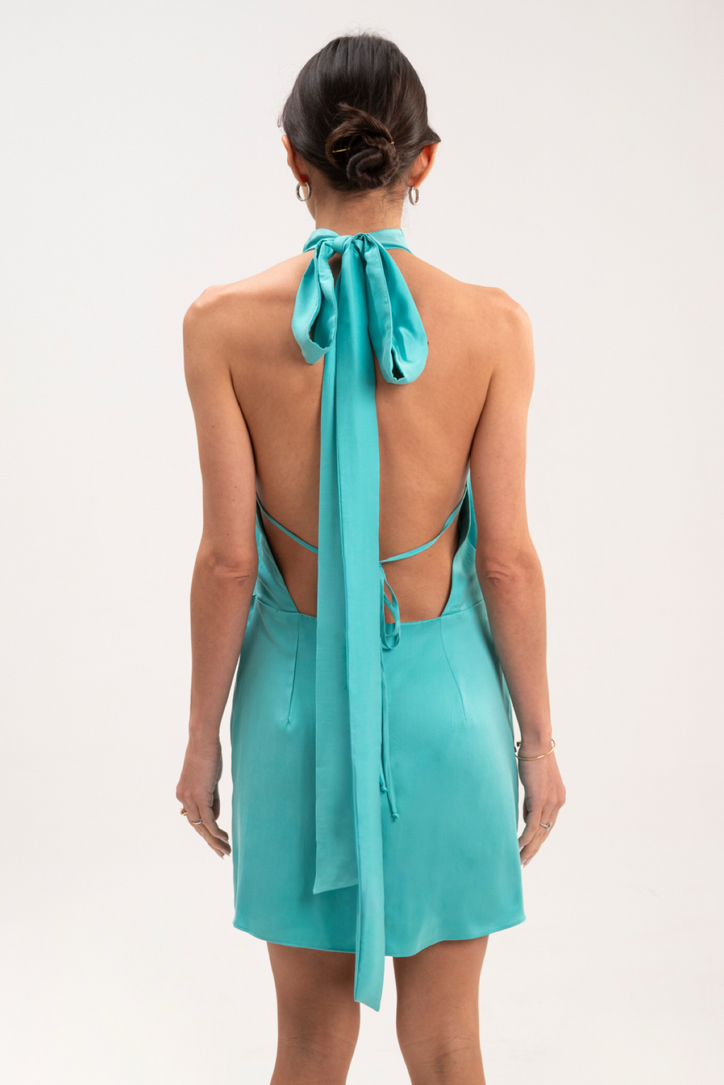 ÉXI-BELLA SEIDENKLEID TÜRKISBLAU