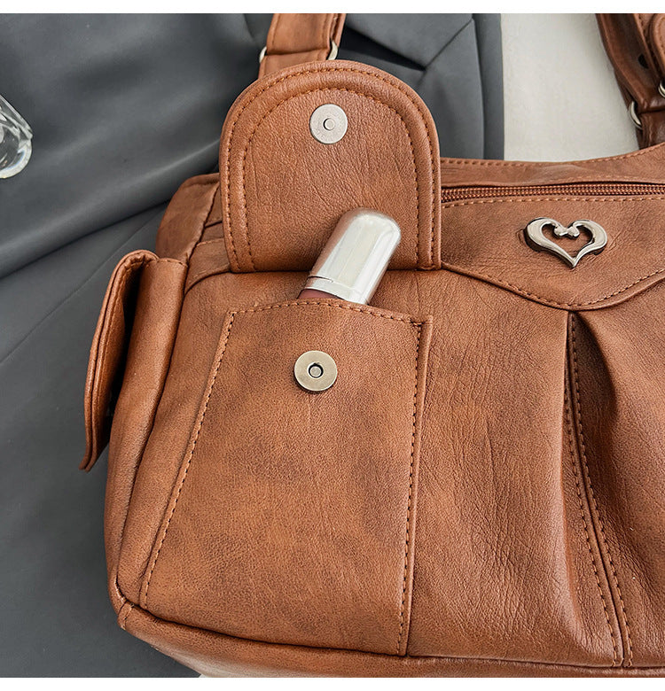 Fiorelle Damen-Umhängetasche mit großem Fassungsvermögen – Hochwertige Leder-Achseltasche für Pendler, Reisen & Arbeit, verstellbarer Riemen & diebstahlsicheres Design