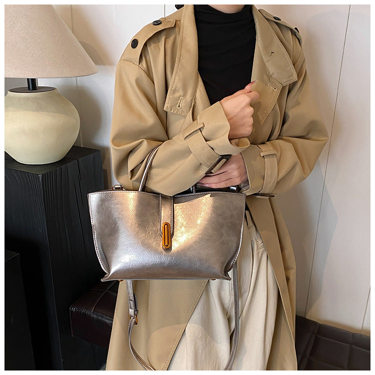 Fiorelle Damen-Pendlertasche, poliert – Wandelbare Arbeitstasche aus strukturiertem Leder | Geräumige Umhänge- und Tragetasche für Berufstätige