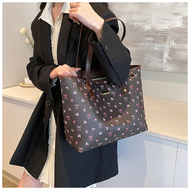 Fiorelle Damen-Einkaufstasche mit Blumenmuster & großem Fassungsvermögen | Modische & vielseitige Schultertasche für den Alltag