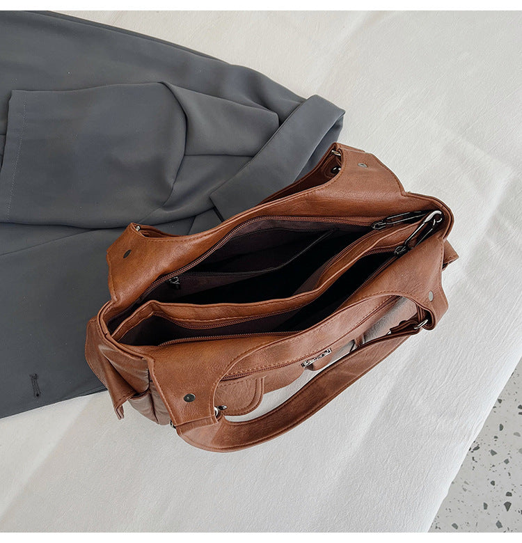 Fiorelle Damen-Umhängetasche mit großem Fassungsvermögen – Hochwertige Leder-Achseltasche für Pendler, Reisen & Arbeit, verstellbarer Riemen & diebstahlsicheres Design