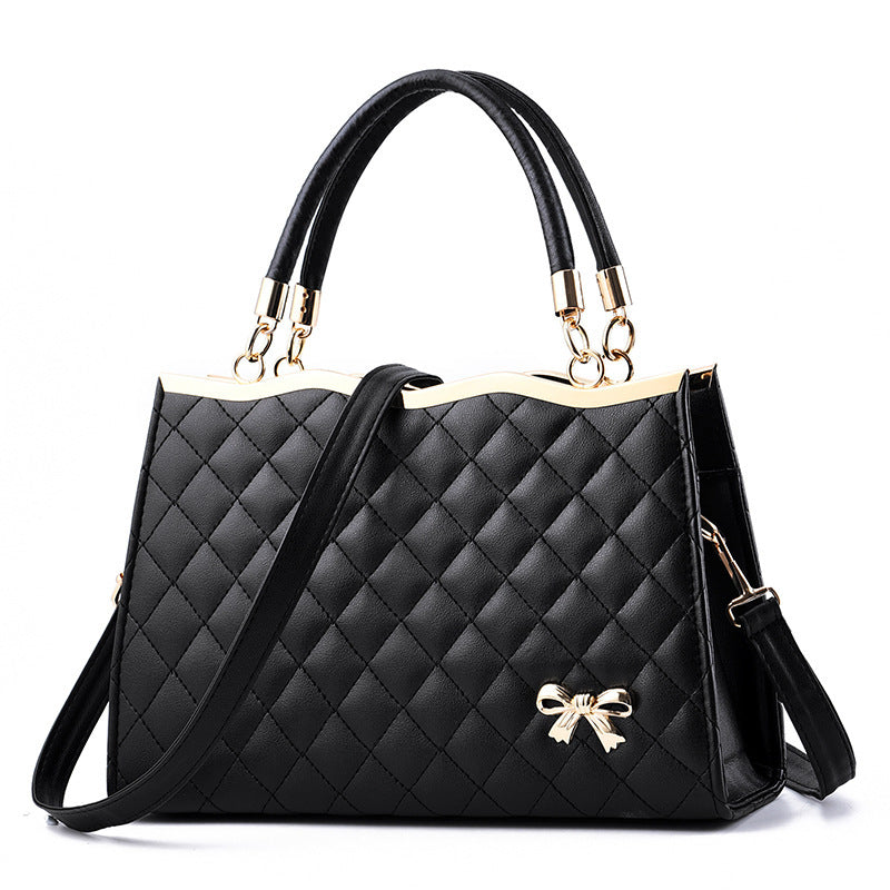 Sac cabas structuré pour femme Fiorelle avec matelassage et nœud décoratif – Grand sac à main porté épaule ou croisé, élégance intemporelle