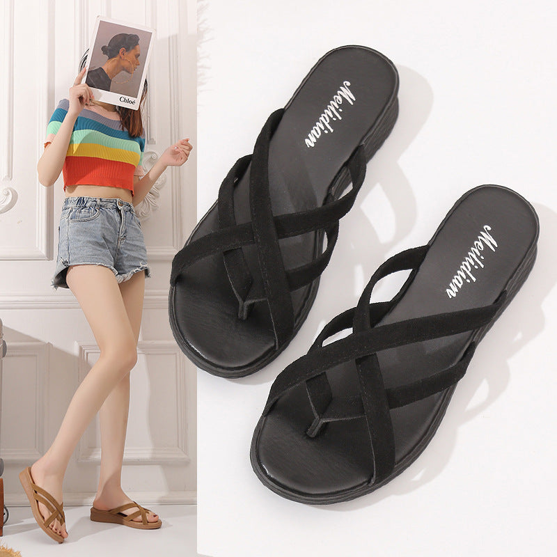 Mules à entre-doigts Fiorelle Vela pour femme – Sandales de plage tendance légèrement compensées et confortables (US 5–10,5)