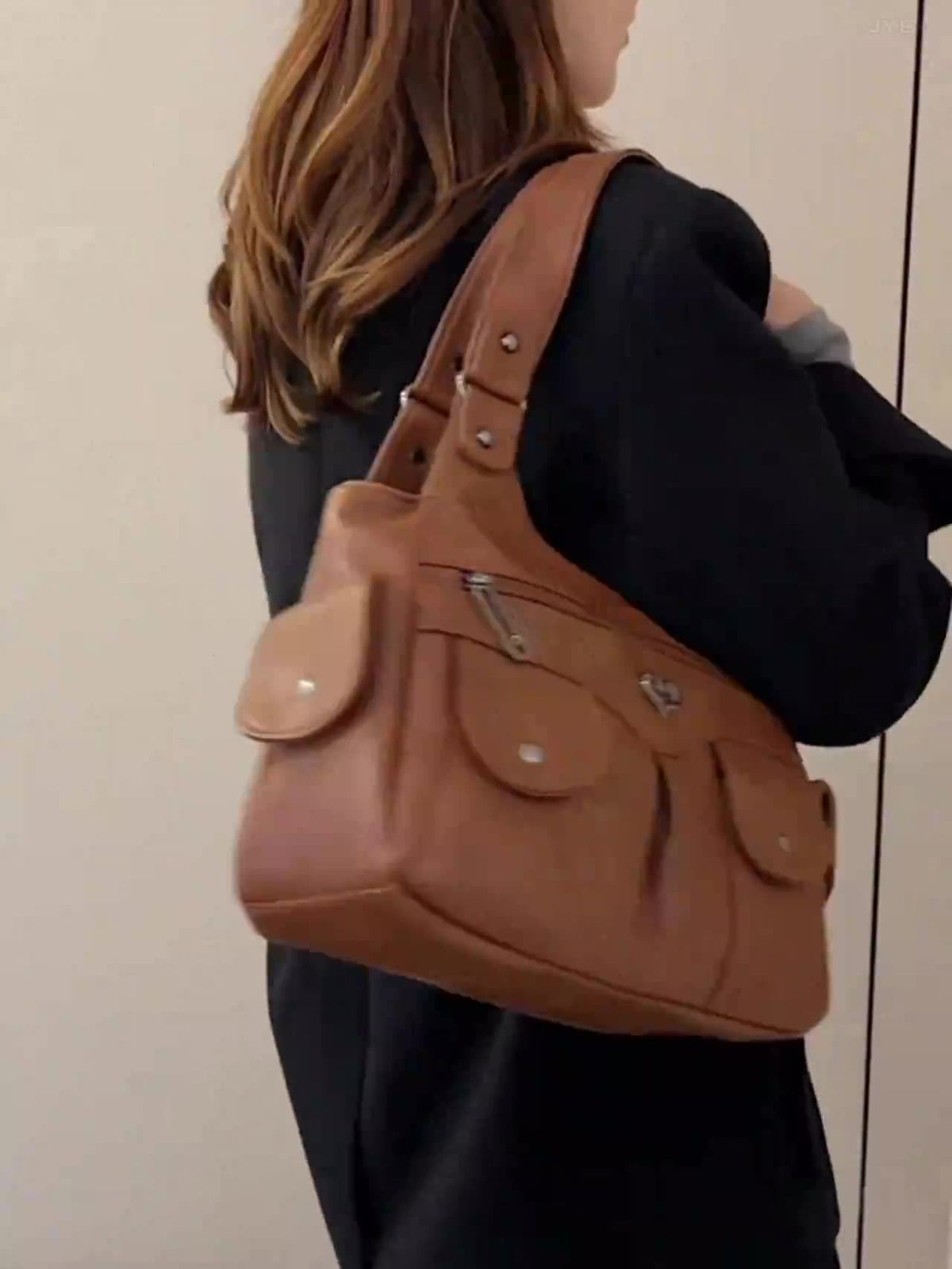 Fiorelle Damen-Umhängetasche mit großem Fassungsvermögen – Hochwertige Leder-Achseltasche für Pendler, Reisen & Arbeit, verstellbarer Riemen & diebstahlsicheres Design
