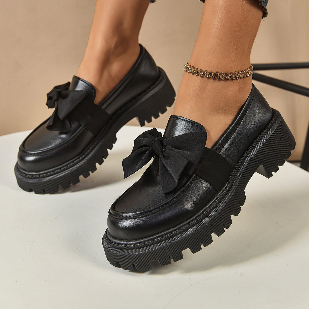 Mocassins à enfiler BowEase pour femme Fiorelle – Chaussures plates classiques à nœud (US 4–10)