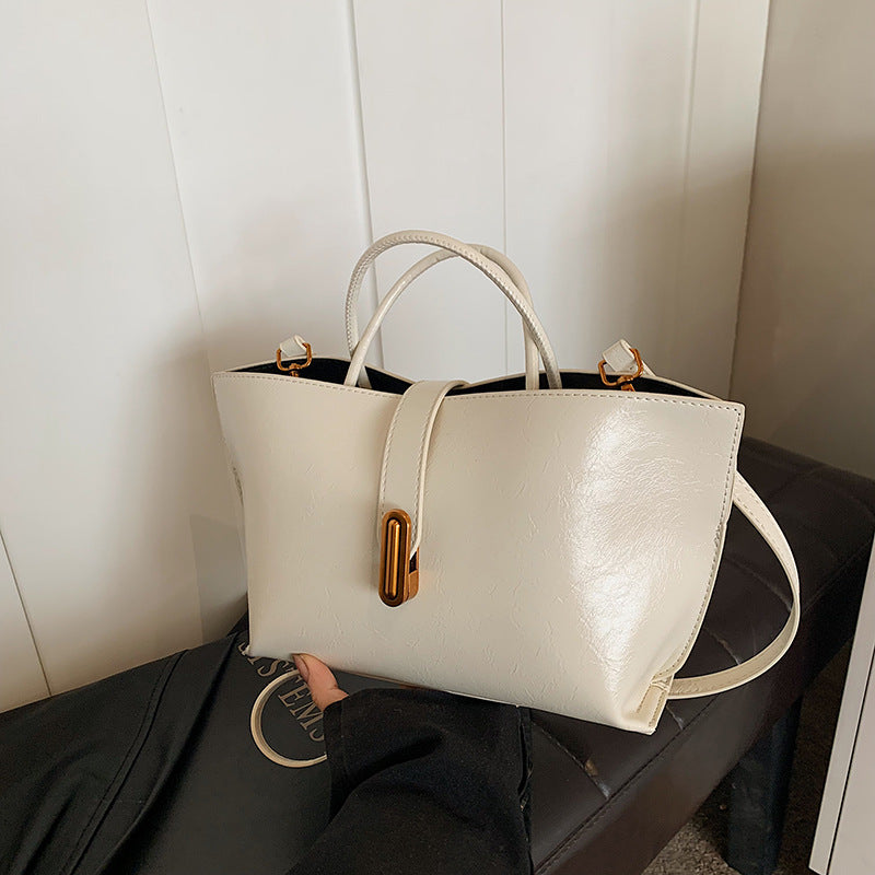 Fiorelle Damen-Pendlertasche, poliert – Wandelbare Arbeitstasche aus strukturiertem Leder | Geräumige Umhänge- und Tragetasche für Berufstätige