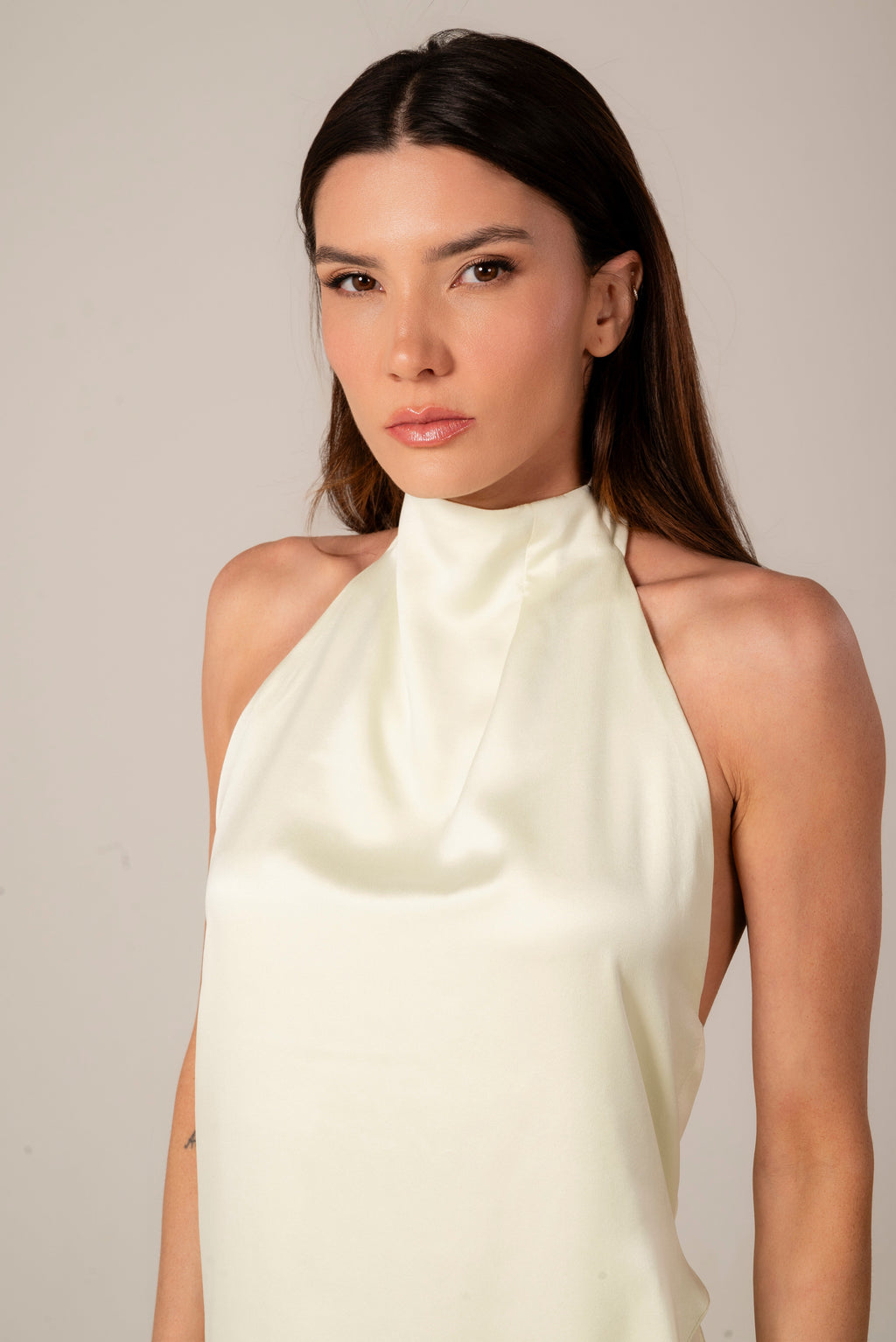 ÉXI-BELLA LIGHT GREEN SILK DRESS
