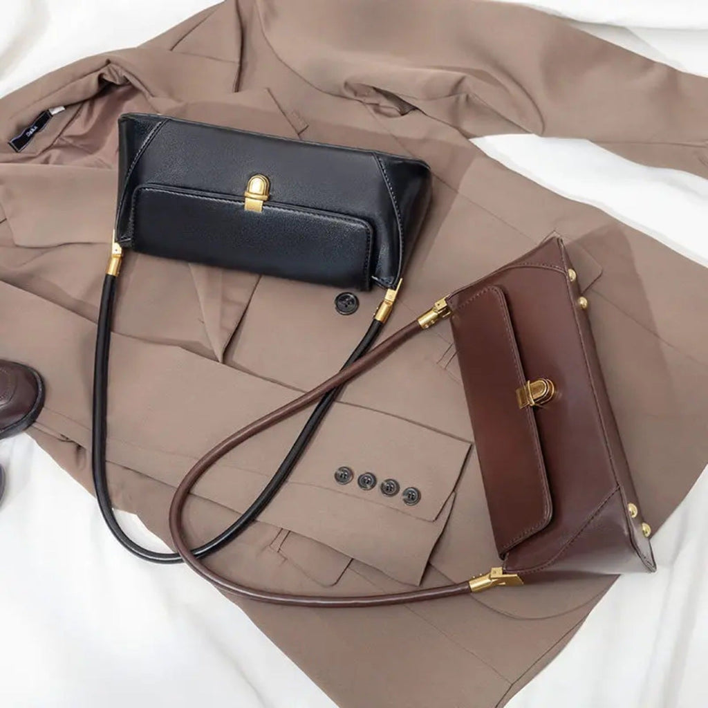 Fiorelle Pariser Baguette-Tasche für Damen – Vintage-Schultertasche mit verstellbarem Riemen & zeitlosem strukturiertem Leder