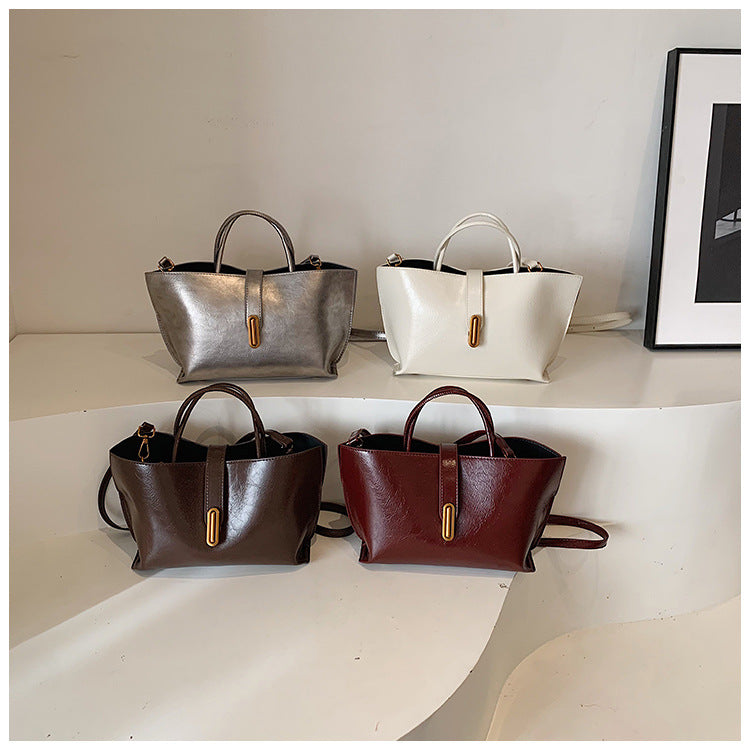 Fiorelle Damen-Pendlertasche, poliert – Wandelbare Arbeitstasche aus strukturiertem Leder | Geräumige Umhänge- und Tragetasche für Berufstätige