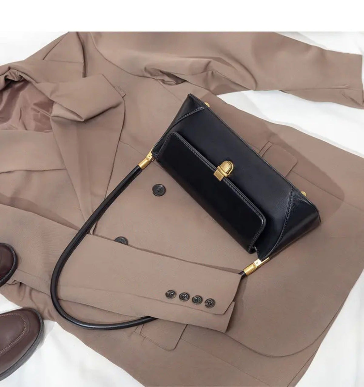Fiorelle Pariser Baguette-Tasche für Damen – Vintage-Schultertasche mit verstellbarem Riemen & zeitlosem strukturiertem Leder