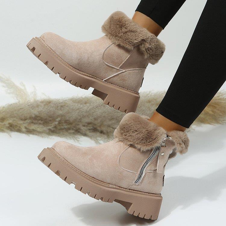 Fiorelle Damen Snowdrop Stiefel – Gefütterte Stiefeletten mit seitlichem Reißverschluss (US 4-10,5)