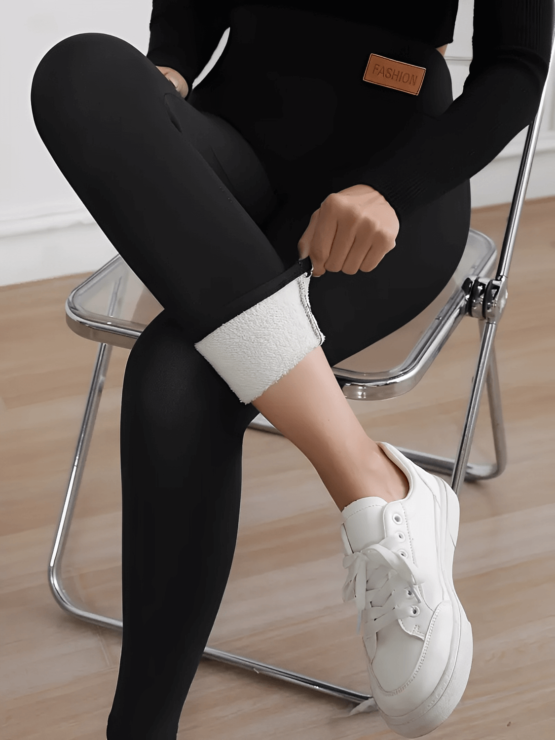 Mit Fleece gefütterte Thermo-Leggings mit Push-up-Effekt – Mayana
