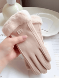 Thermal Suede Gloves with Plush Cuffs – Lourdes