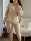 Strick-Set mit Oversized-Pullover und verstellbarer Leggings – Ranya