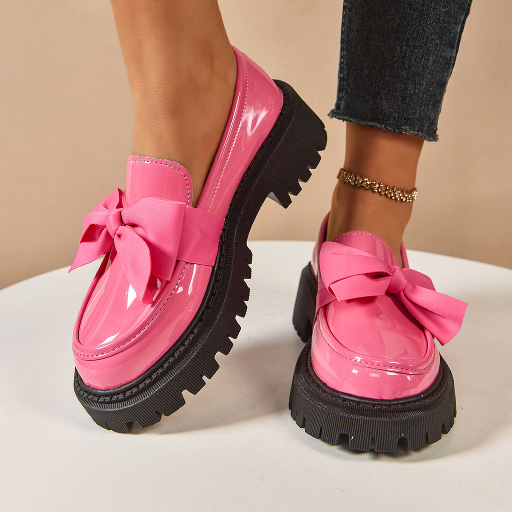 Mocassins à enfiler BowEase pour femme Fiorelle – Chaussures plates classiques à nœud (US 4–10)