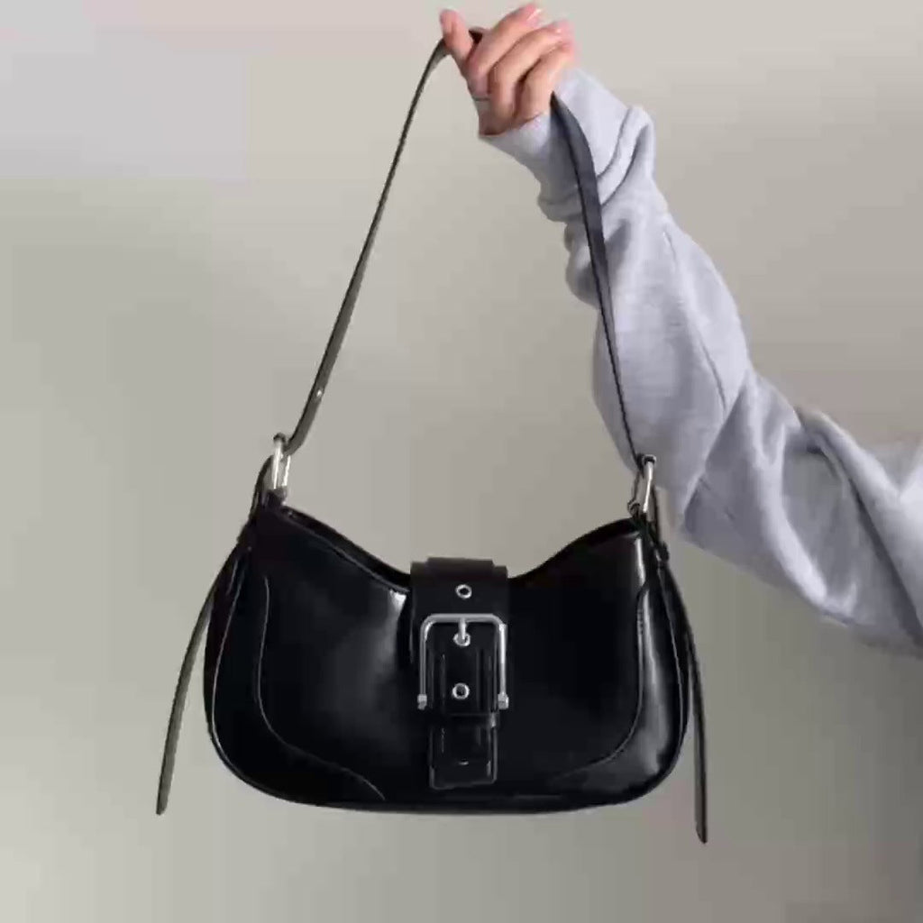 Fiorelle Damen Luna Satteltasche – Retro-Chic Umhängetasche | Y2K Minimalistische Handtasche