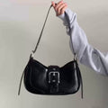 Fiorelle Damen Luna Satteltasche – Retro-Chic Umhängetasche | Y2K Minimalistische Handtasche