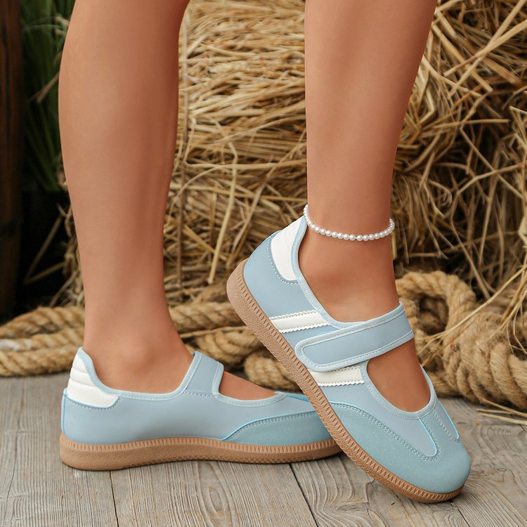 Baskets à enfiler Mary Jane à velcro Fiorelle Mavelle pour femmes – Sandales confortables de style rétro (US 5–10)