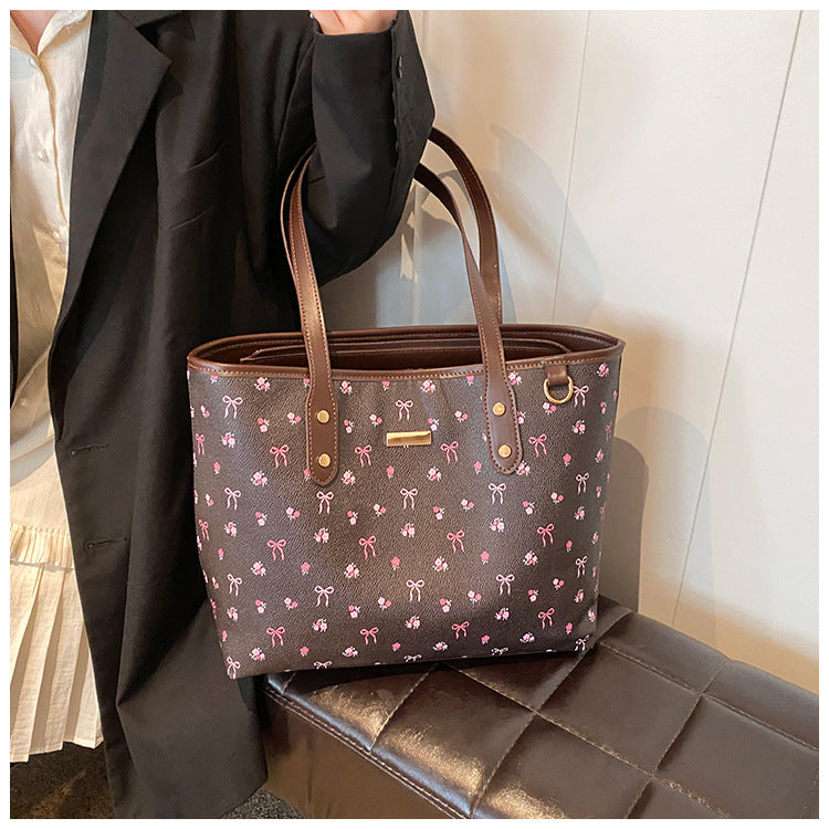 Fiorelle Damen-Einkaufstasche mit Blumenmuster & großem Fassungsvermögen | Modische & vielseitige Schultertasche für den Alltag