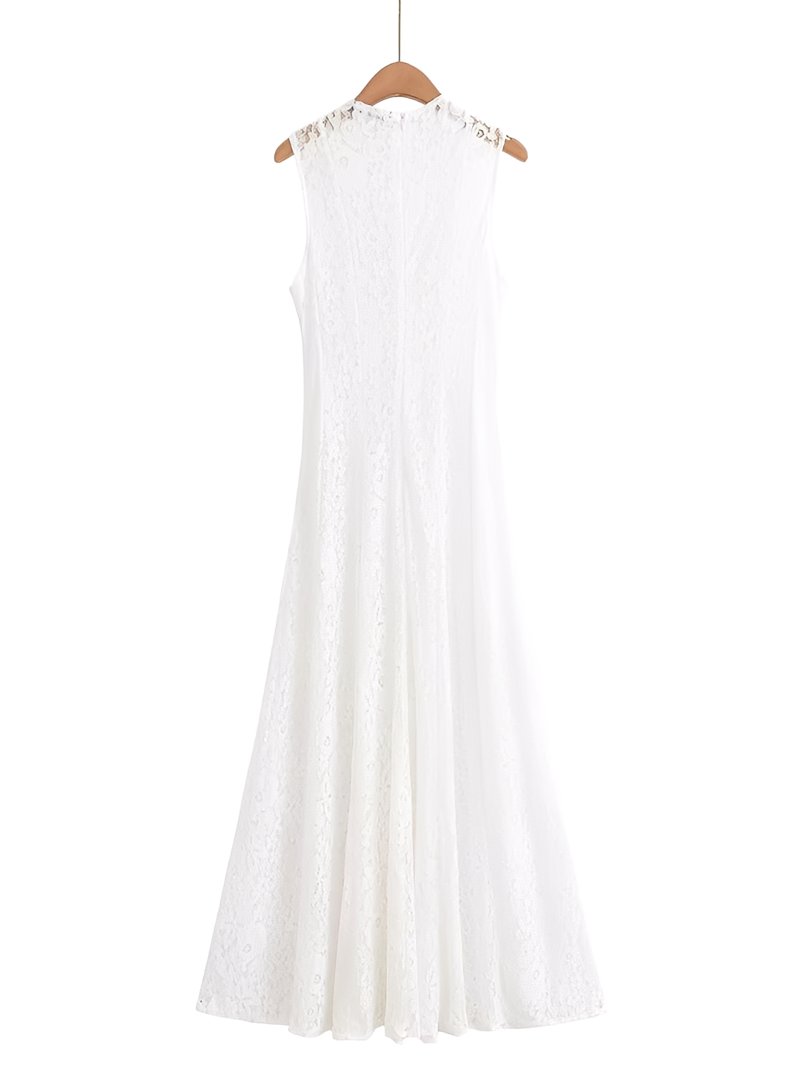 Robe midi ajustée en dentelle florale texturée – Carlota