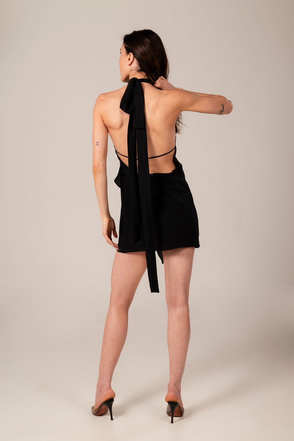 ÉXI-BELLA BLACK SILK DRESS