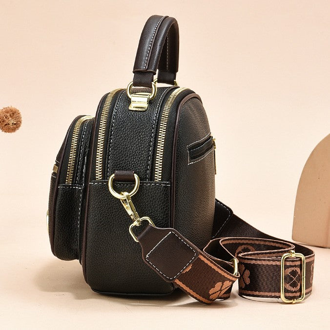 Fiorelle Kompakte Damen-Henkeltasche mit mehreren Reißverschlüssen — Hochwertige, umwandelbare Schulter- und Umhängetasche mit durchdachter Organisation & elegantem Alltagsstil