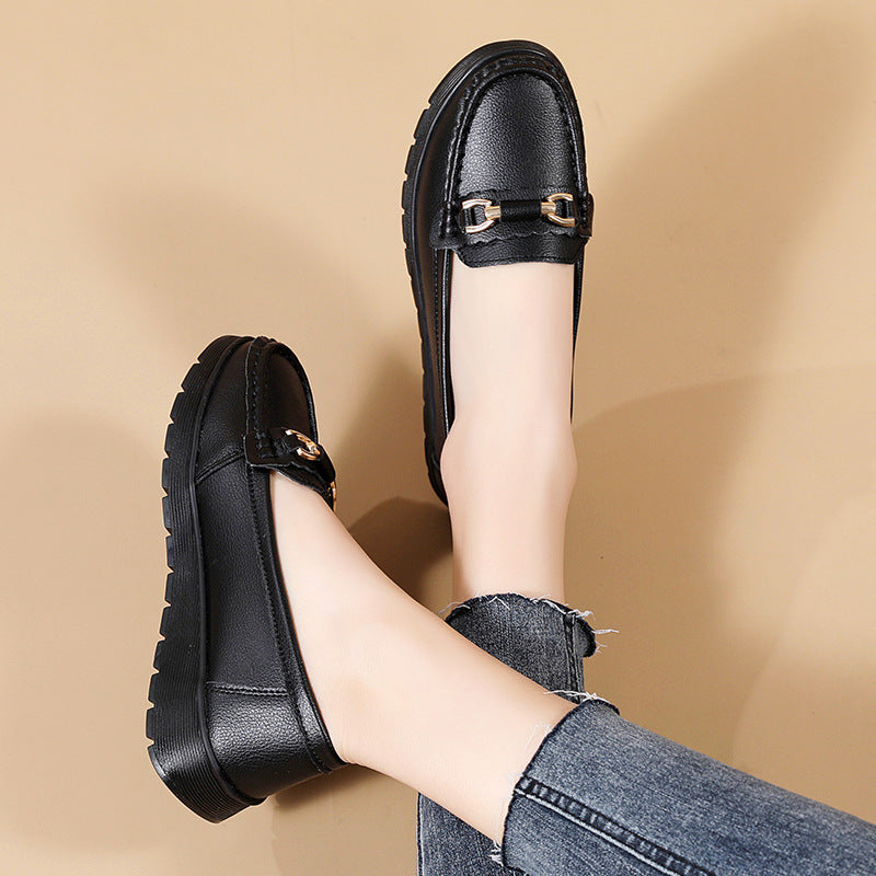 Fiorelle Damen CloudStep Mokassins aus Spaltleder – Gepolsterte Slipper für Pendeln & Freizeit