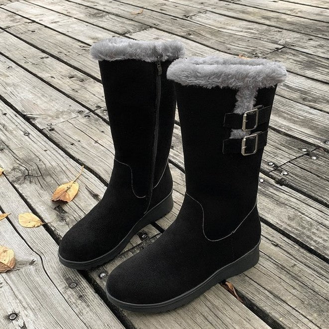 Fiorelle Damen FrostPuff Mid-Boots – Winterstiefel mit Plüschfutter und rutschfester Sohle (US 34,5–42)