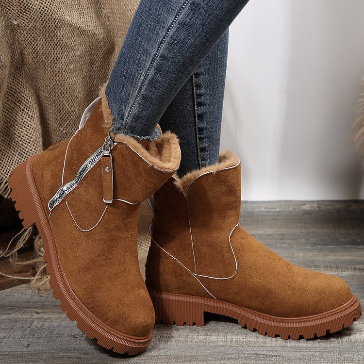 Fiorelle Damen Snowdrop Stiefel – Gefütterte Stiefeletten mit seitlichem Reißverschluss (US 4-10,5)