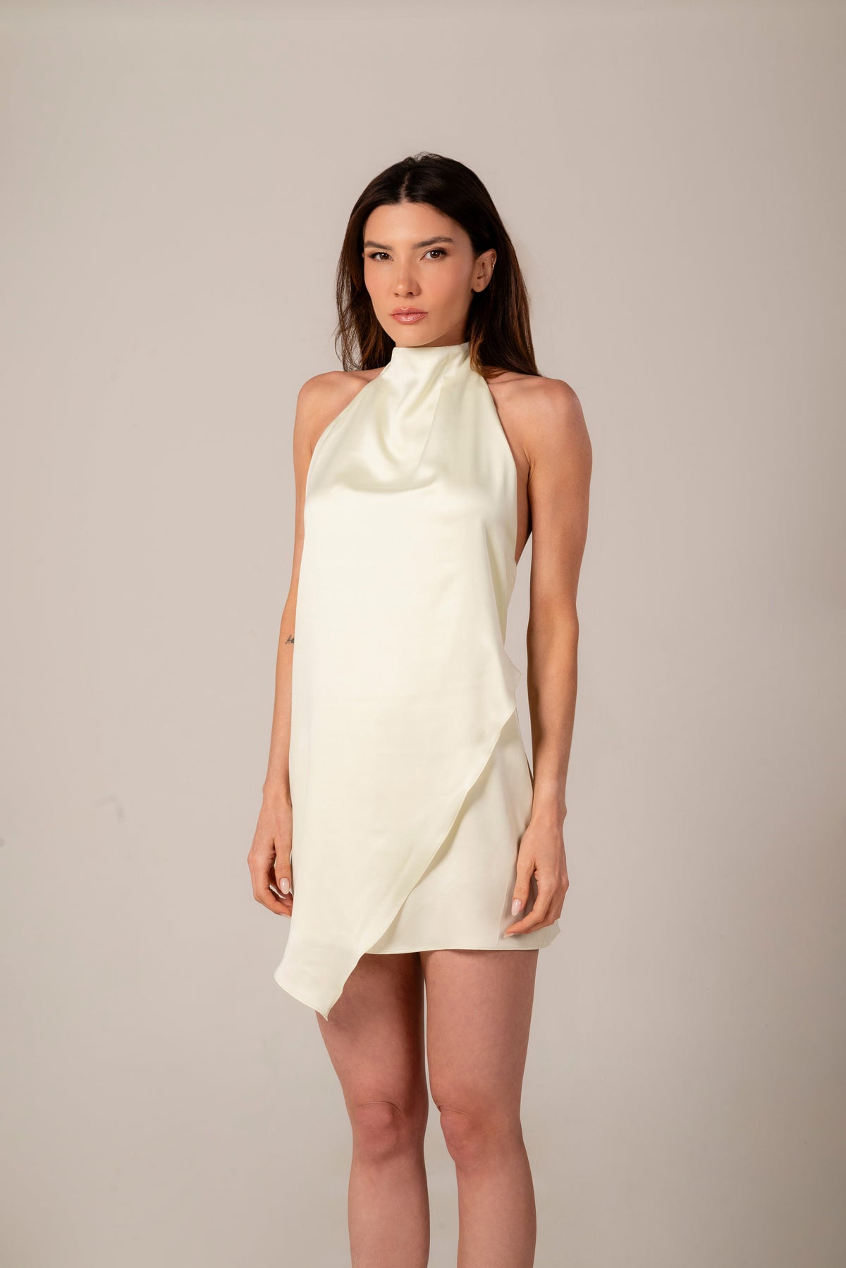 ÉXI-BELLA LIGHT GREEN SILK DRESS