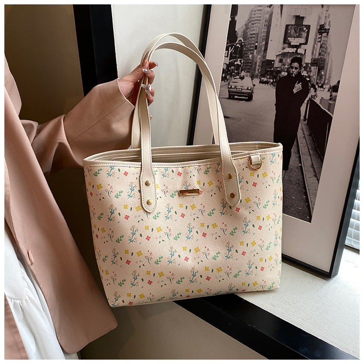 Fiorelle Damen-Einkaufstasche mit Blumenmuster & großem Fassungsvermögen | Modische & vielseitige Schultertasche für den Alltag