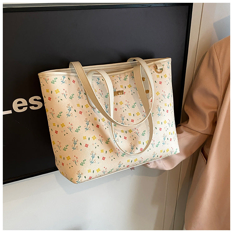 Fiorelle Damen-Einkaufstasche mit Blumenmuster & großem Fassungsvermögen | Modische & vielseitige Schultertasche für den Alltag
